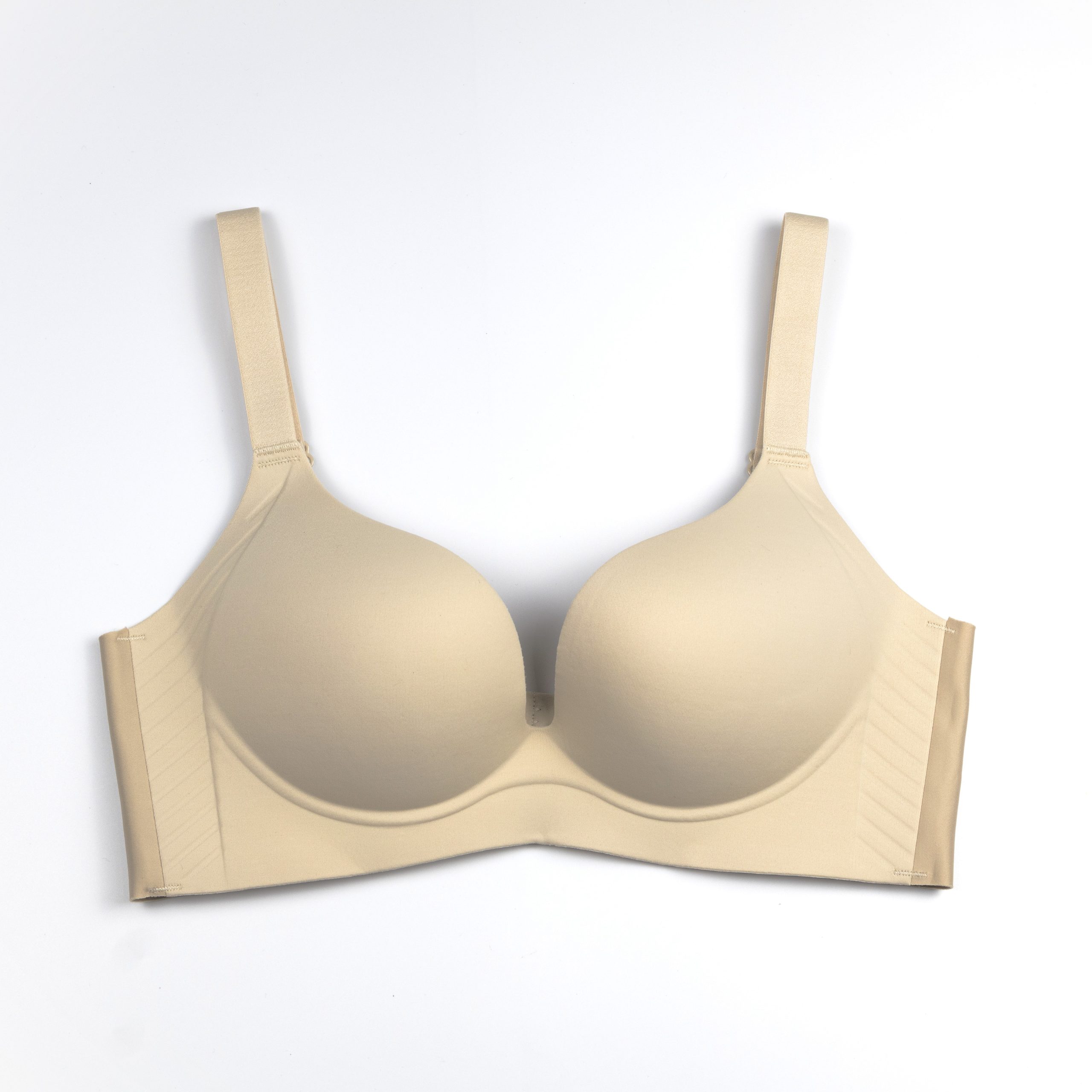 wireless push up bra-Cream beige